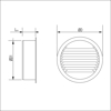 SCHOEPENROOSTER ALU. ROND INBOUW 51 MM (6 STUKS) 2401R051 3350705