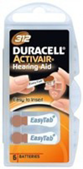 DURACELL DA312 EASYTAB 1,4V ZINC AIR BP6  3351113