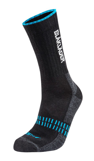 LIGHT SOKKEN ZWART/NEONBLAUW 45-48 21911094996845-48  3352529