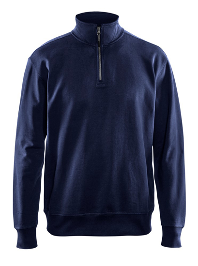 SWEATSHIRT MET HALVE RITS MARINEBLAUW L 336911588900L  3352538