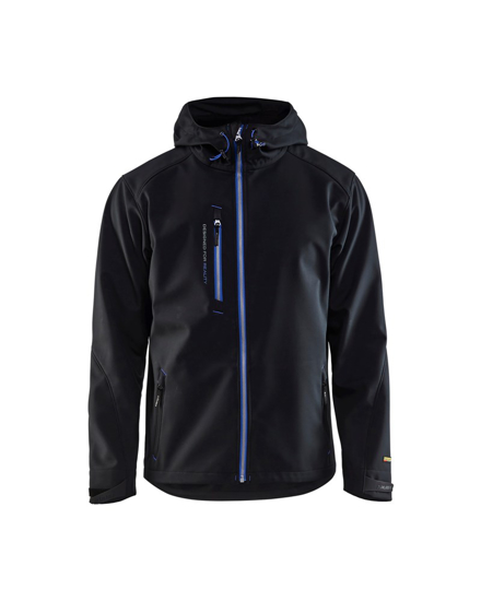 SOFTSHELL JACK ZWART/KORENBLAUW XXL 494925179985XXL  3352554