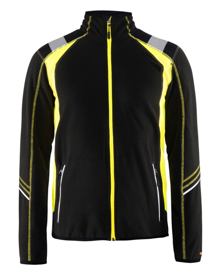 MICROFLEECEVEST VISIBLE ZWART/HIGH VIS GEEL XL 499310109933XL  3352557