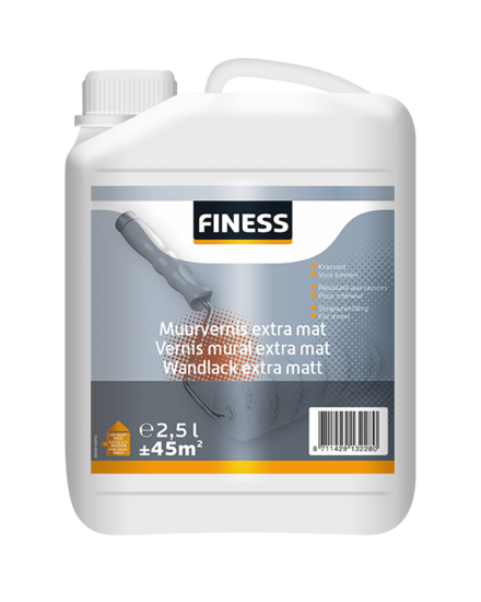 FINESS MUURVERNIS EXTRA MAT ACRYL BI 1L KLEURLOOS 35316152 3352693