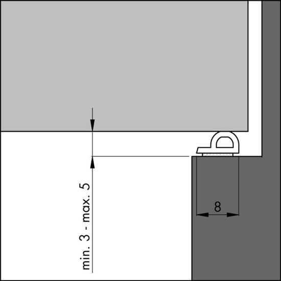 TOCHTPROFIEL TOCHTBAND P-ZWART 7,5 (GEMIDDELDE KIER)  3352795