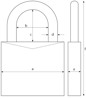 70IB/35 B/DFNLI - HANGSLOT MESSING  3353150