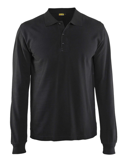 POLOSHIRT LANGE MOUW ZWART XL 338810509900XL  3353220