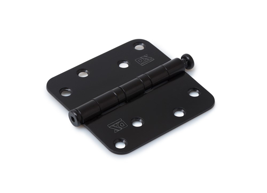 KOGELLAGERSCHARNIER 89 X 89 AFGEROND RVS - ZWART GELAKT  3354363