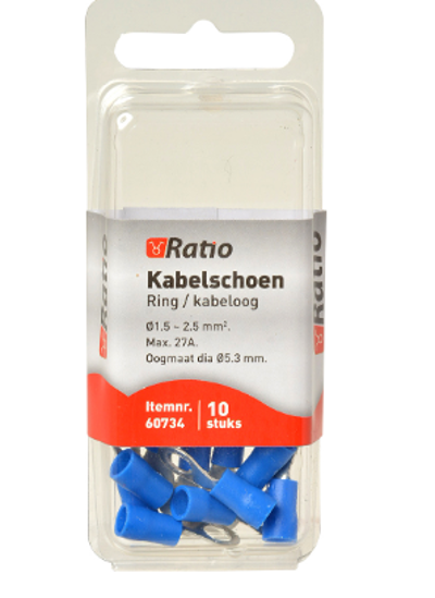 KABELSCHOEN OOG BM=5MM 1,5-2,5MM² - 10ST IN BLISTER 60734 3354892