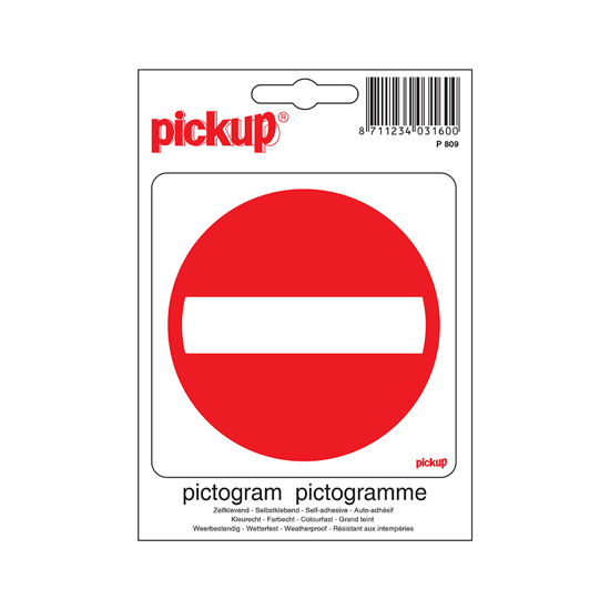 STICKER VERBODEN TOEGANG 100X100 MM P809 3344109