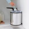 AFVALVERZAMELAAR 15L BUILT IN BIN BRILLIANT STEEL 418181 3348376