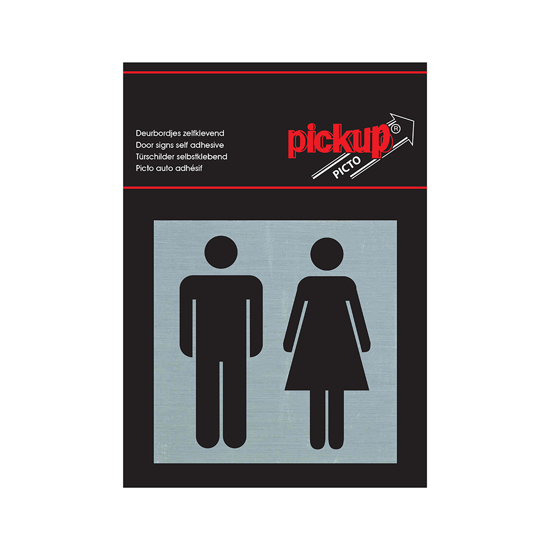 BORD ALULOOK DAMES/HEREN 80X80 MM ZELFKLEVEND 4812 3350770