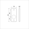 RECHTHOEK ROZET 4 RH KRG F-2 0000226400 3340233