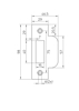 P 635/12/T BULK PER 10 SLUITPLAAT, STAAL VERZINKT 29X98MM RECHTHOEKIG,  3340982