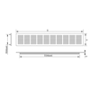 VENTILATIESTRIP, ALUMINIUM, EXTRUSIE, 80MM, AFMETING 400X80MM, WIT BUL BG61-4008W 3343228