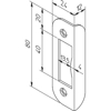 HP 1255/12 HOEKSLUITPLAAT, STAAL VERZINKT 24X80-12MM AFGEROND, DR 1+2+  3345284