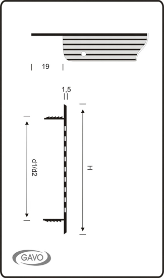 VENTILATIESTRIP, ALUMINIUM, EXTRUSIE, 80MM, AFMETING 500X80MM, GEANODI BG61-5008AA 3342702