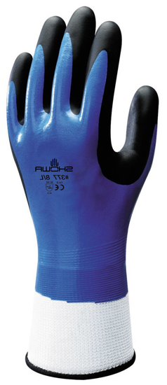 SHOWA 377 ZWART/BLAUW/WIT, (10)XXL  3354022
