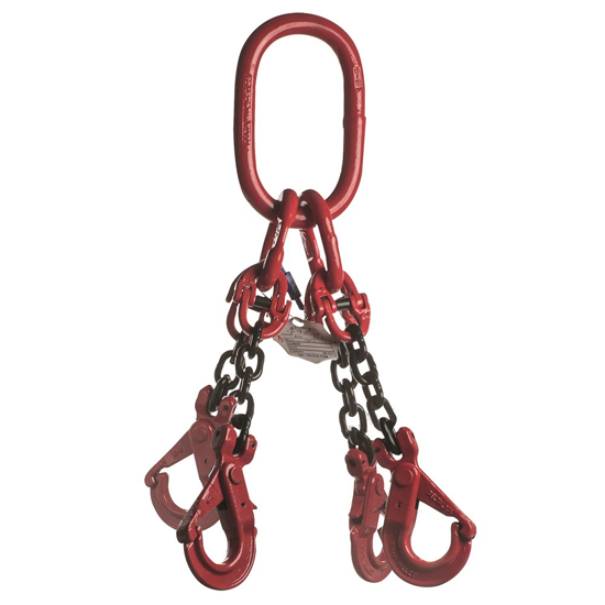 DELTALOCK GRADE 80 – 4-SPRONG 10 MM X 1 METER - VEILIGHEIDSHAAK - WLL YE.8.4SV.10.010 3357115