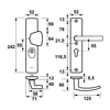 CURVE PLUS VH BESLAG/S-KNOP OMK. PC55/ BLOKKRUK PC55/242X52/F1 GESL/SK 66655111BL55 3352111