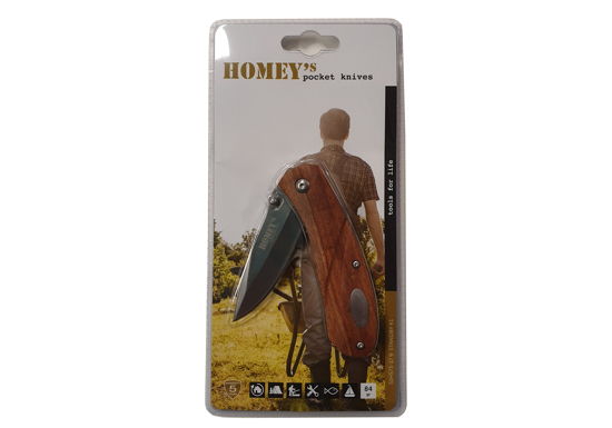 ZAKMES, HOMEY'S, STANDBY K1, RVS/HOUT, ETUI, BLISTER  3358072