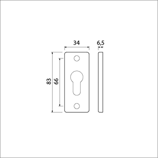 RECHTHOEK ROZET 4 RH PC F-2 0000226404 3342674