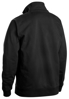 SWEATSHIRT BI-COLOUR MET HALVE RITS ZWART/GRIJS XXL 335311589994XXL  3352537