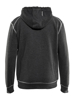 SWEATSHIRT HOODED 1-WEG RITS 3398 - ZWART MELEE  3352947