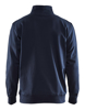 SWEATSHIRT BI-COLOUR MET HALVE RITS DONKER MARINEBLAUW/ZWART XXL 33531  3354552