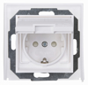 Afbeeldingen van ATHENIS - WANDCONTACTDOOS 1-VOUDIG GEAARD MET SHUTTER, IP44, HELDER WIT
