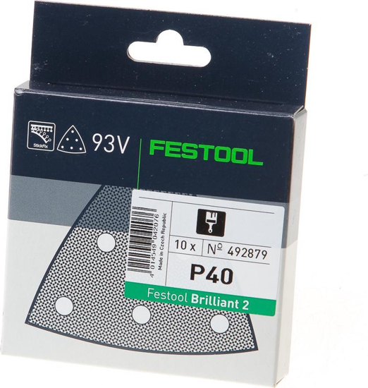 Afbeeldingen van FESTOOL SCHUURBLADEN BRILLIANT 2 STF-V93/6-P40-BR2/10