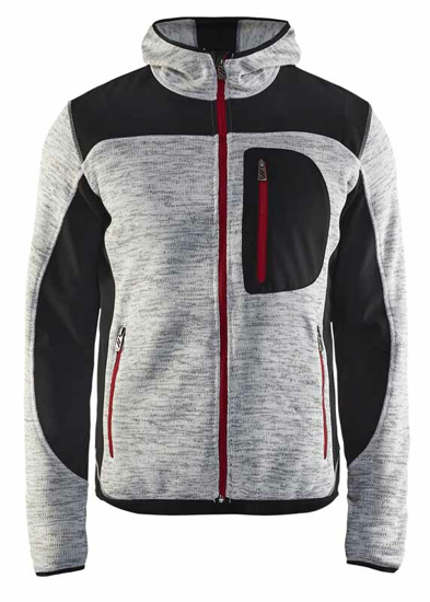 Afbeeldingen van GEBREID VEST MET SOFTSHELL GRIJS MELEE/ZWART XL 493021179099XL