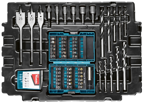 Afbeeldingen van MAKITA BOREN/SCHROEFBITSET 66 DLG IN M-BOX1 B-43044