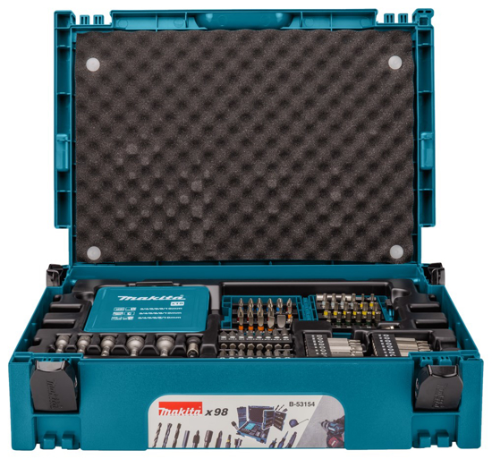 Afbeeldingen van MAKITA BOREN/SCHROEFBITSET 98 DLG IN M-BOX1 B-53154