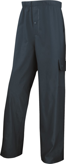 Afbeeldingen van REGENKLEDING/ POLYESTER DRAGER MET COATING HALF POLYURETHAAN REGENBROEK L MARINEBLAUW