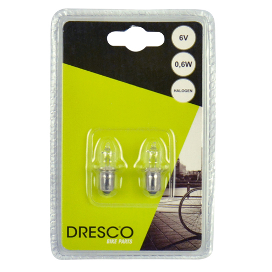 Afbeeldingen van DRESCO HALOGEEN FIETSLAMPJES 6V 3W
