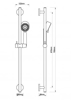 Afbeeldingen van CADANS GLIJSTANGSET GEBORSTELD MESSING 72CM 