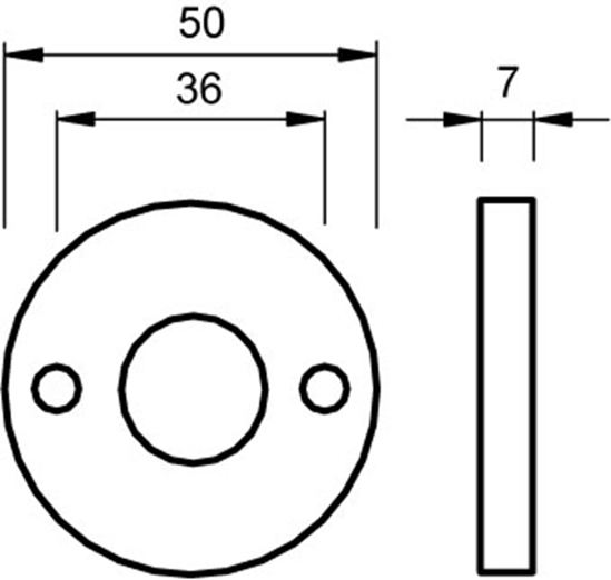 Afbeeldingen van ROND ROZET 3 RH KRUKGAT F-1