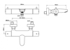 Afbeeldingen van CARAL THERMOSTATISCHE BADMENGKRAAN GEBORSTELD MESSING 15CM