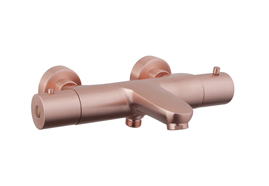 Afbeeldingen van CARAL THERMOSTATISCHE BADMENGKRAAN GEBORSTELD KOPER 15CM