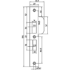 Afbeeldingen van P 4119/17/T DR.2+4 SLUITPLAAT, RVS 29X196MM RECHTHOEKIG, STUKSVERPAKKING, DR 2+4.