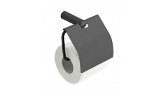 Afbeeldingen van IDA TOILETROLHOUDER MET KLEP GUNMETAL