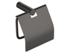 Afbeeldingen van IDA TOILETROLHOUDER MET KLEP GUNMETAL