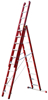 Afbeeldingen van REFORMLADDER 3-DELIG ALUMINIUM 3 X 10 MET STALEN BALK 4T