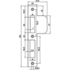 Afbeeldingen van VP 4000/17/U DR.2+4 BULK PER 10 SLUITPLAAT, RVS 25X192MM AFGEROND, VERLENGD, BULKVERPAKKING, PER 10 STUKS VERPAKT, DR 2+4.