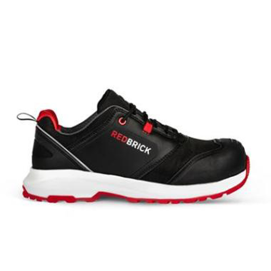 Afbeeldingen van REDBRICK WERKSCHOEN LAAG PULSE OVERNOSE LOW S3 ZWART/ROOD MAAT 40