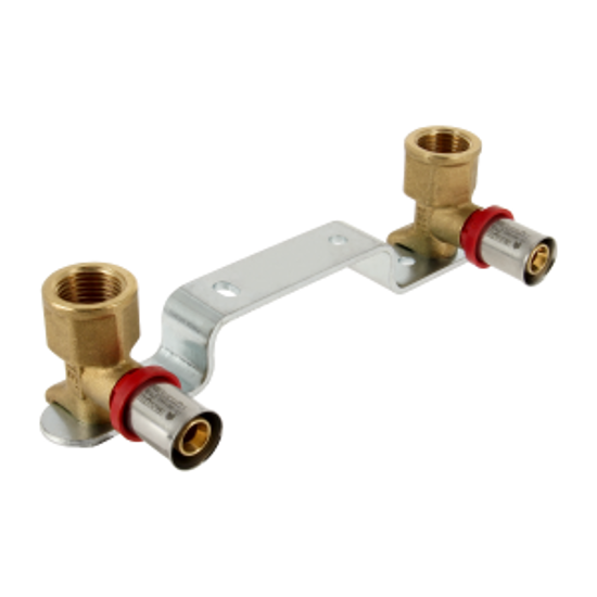 Afbeeldingen van BONFIX ALU-PERS MUURPLAATBEUGEL H=47 MM 1/2" BI X 16 MM