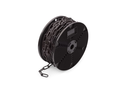 Afbeeldingen van VOETKETTING. TYPE 763 04MM VZ. ZWART ROL 30 MTR