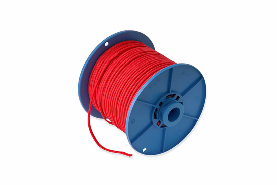 Afbeeldingen van TOUW GEVLOCHTEN PP 03MM ROOD ROL 100 MTR