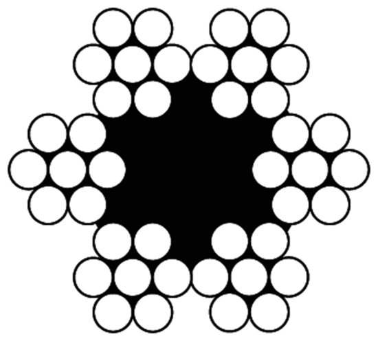 Afbeeldingen van STAALKABEL. 4X3+1TWK 01MM ROL 500 MTR VERZINKT