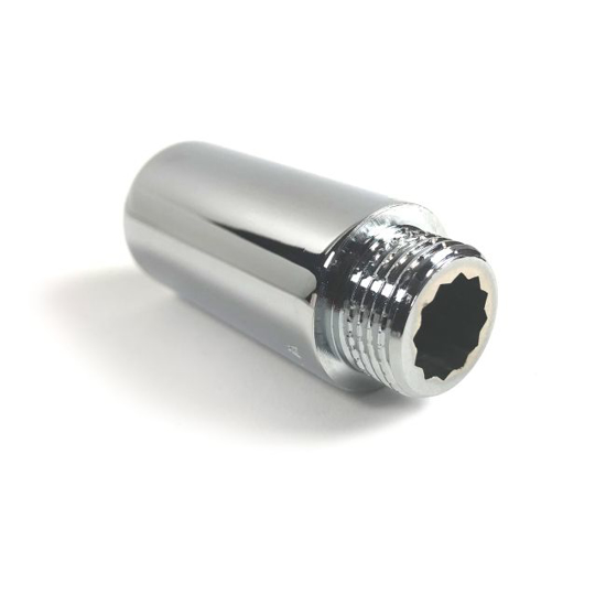 Afbeeldingen van KRAANVERLENGKOPPELING CHROOM 3/4" X 50MM